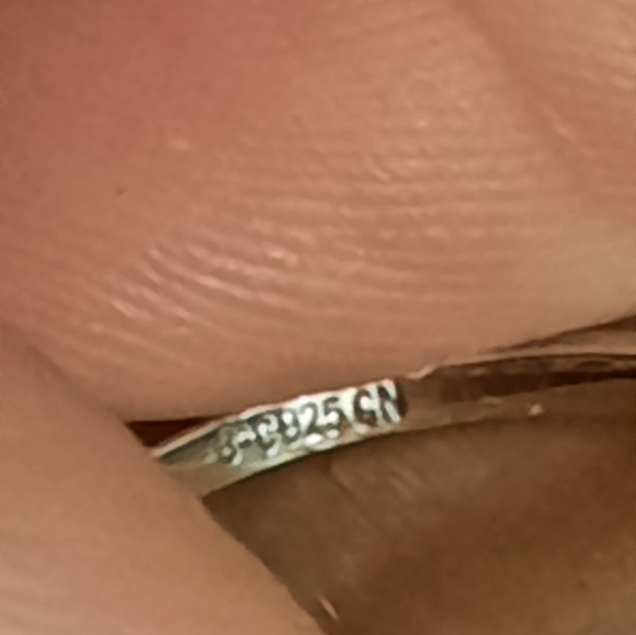 GENUINE SOLID STERLING SILVER ANNIVERSARY WEDDING BAND RING SIZE 6 DIAMONELLE CZ - Picture 2 of 7